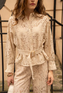 Lace set beige