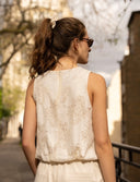 Quilted lace top